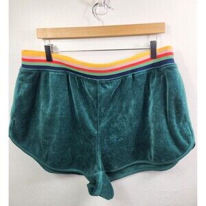Wild Fable Green Velour Short Pull On Shorts With Pockets NWT Size XL